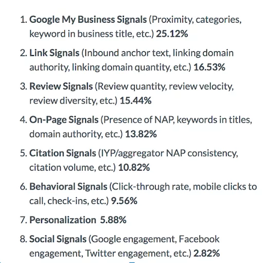 Local SEO Local Pack Rankings